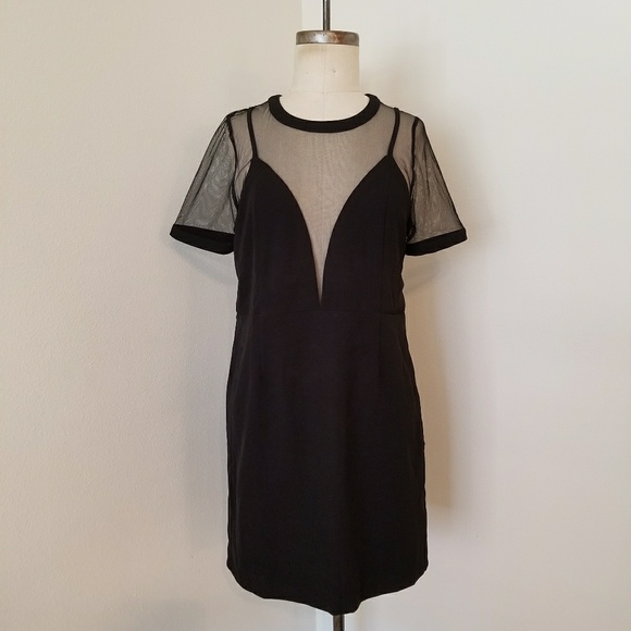 !!SOLD!! NWOT Mesmerized Black Mesh Shift Dress - Picture 4 of 5